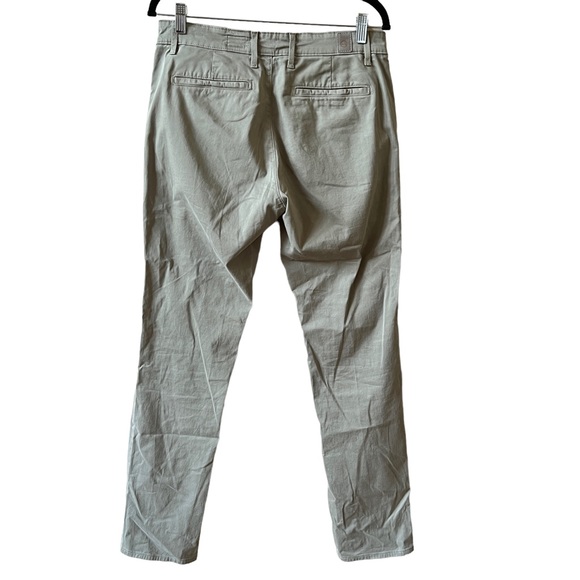 Ag Adriano Goldschmied Lux Khaki Tailored Trousers Mens Straight Leg Lt Green 31 - Picture 5 of 11